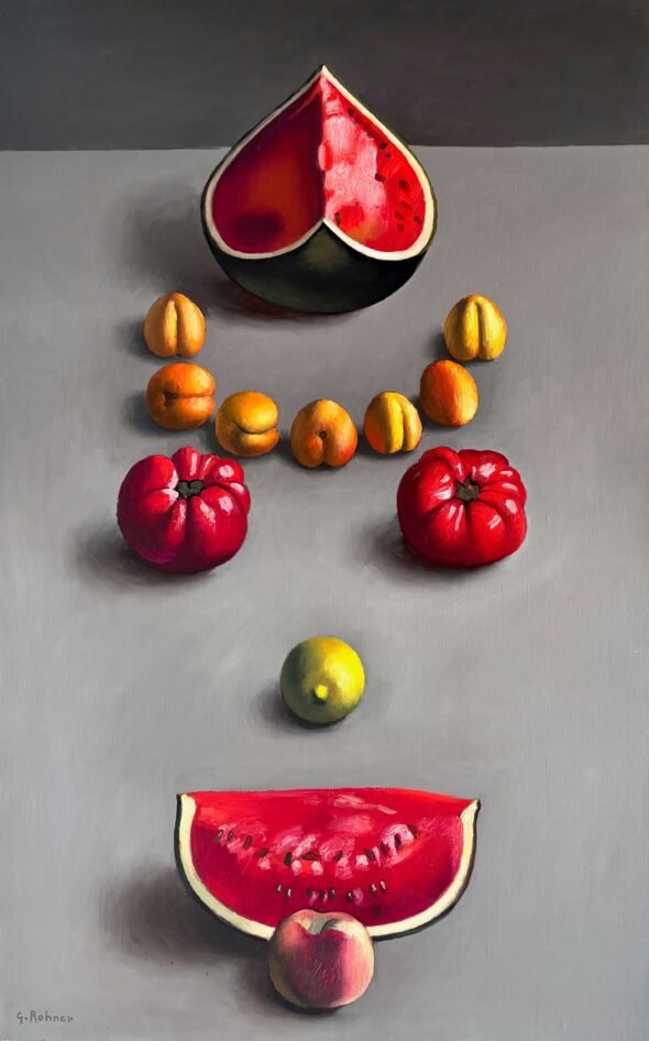 Pastèques, pêches, tomates